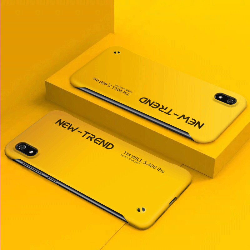 Redmi 7a Coque Jaune Difficile Marque De Tendance Très Mince Simple Personnalité