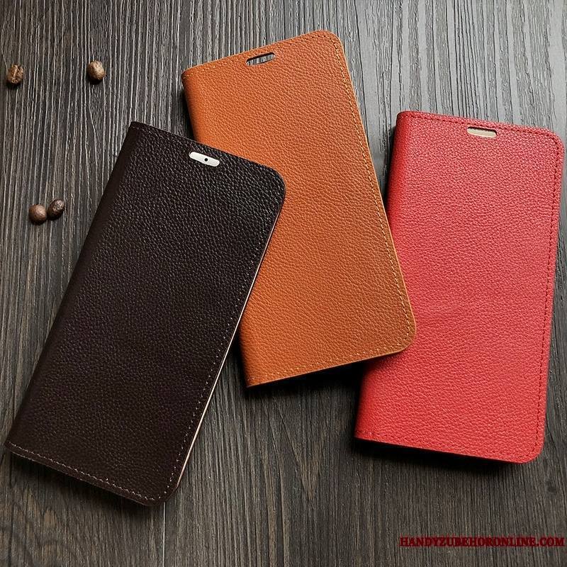 Redmi 7a Étui Cuir Véritable Modèle Fleurie Protection Support Coque De Téléphone Petit