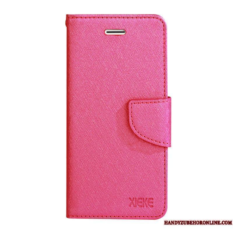 Redmi 8 Étui En Cuir Rouge Coque De Téléphone Housse Silicone