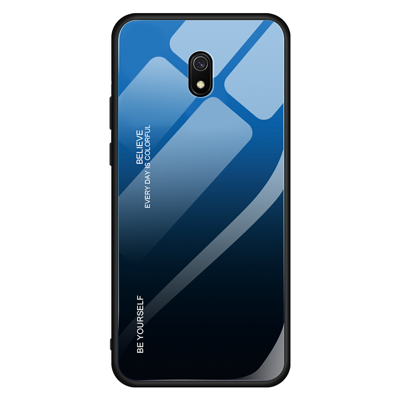 Redmi 8a Coque Tout Compris Net Rouge Fluide Doux Personnalité Silicone Bleu Délavé En Daim