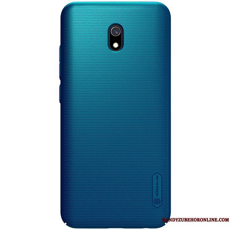 Redmi 8a Étui Protection Or Difficile Délavé En Daim Bleu Coque