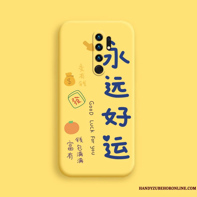 Redmi 9 Coque Jaune Tout Compris Nouveau Très Mince Silicone Marque De Tendance Créatif