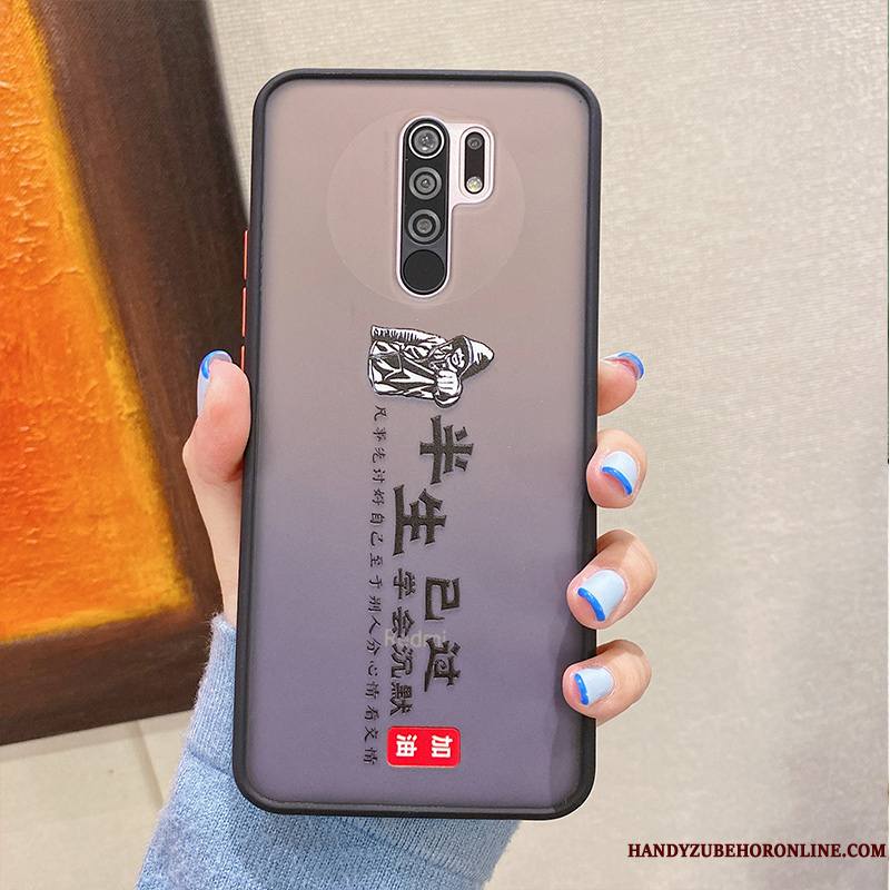 Redmi 9 Coque Marque De Tendance Créatif Personnalité Rouge Tout Compris Noir Vent