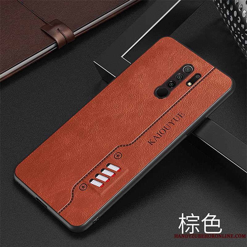 Redmi 9 Coque Très Mince Tout Compris Fluide Doux Protection Modèle Fleurie Personnalité Rouge