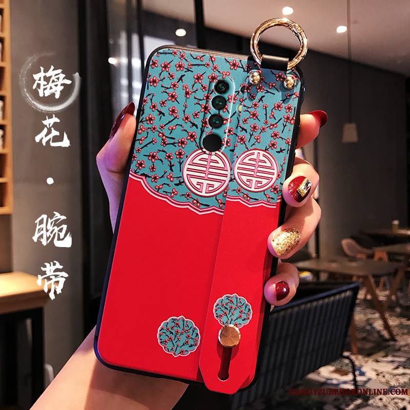 Redmi 9 Coque Téléphone Portable Bleu Rouge Style Chinois Personnalité Créatif Palais