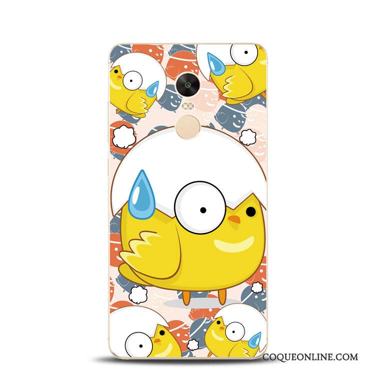 Redmi Note 4x Jaune Gaufrage Support Fluide Doux Rouge Coque Poulet