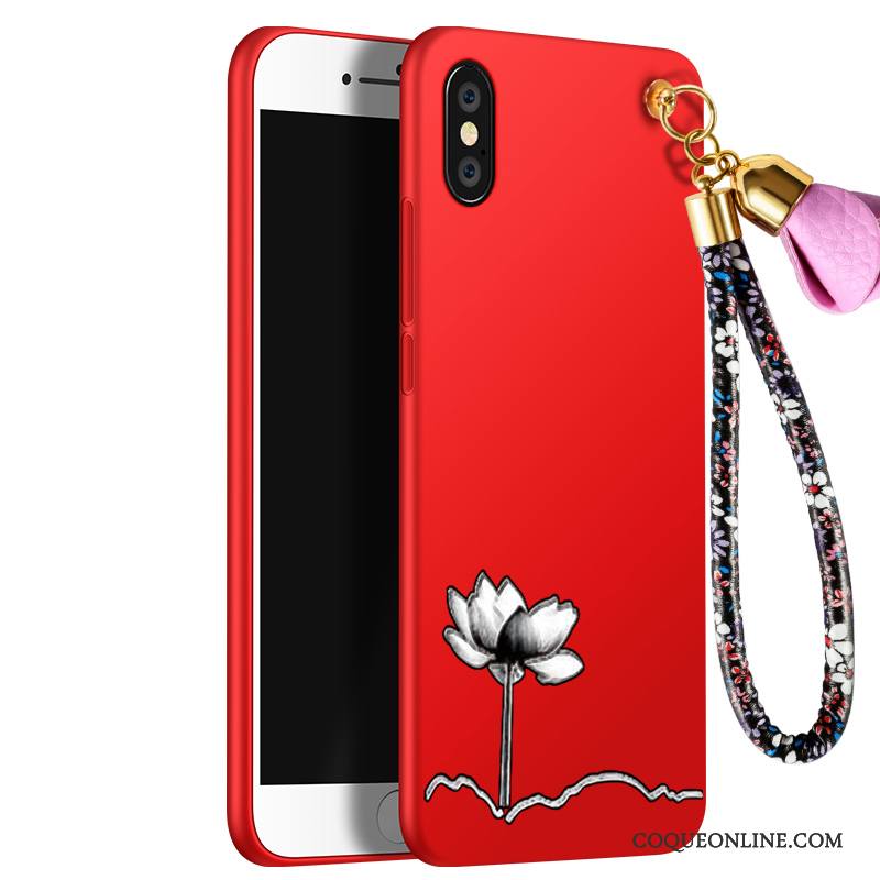 Redmi Note 5 Coque Délavé En Daim Fluide Doux Rouge Créatif Petit Personnalité Étui
