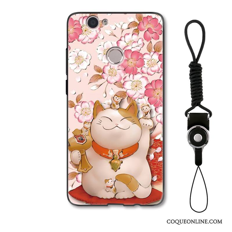 Redmi Note 5a Coque De Téléphone Protection Dessin Animé Chat Rouge Richesse De Fête