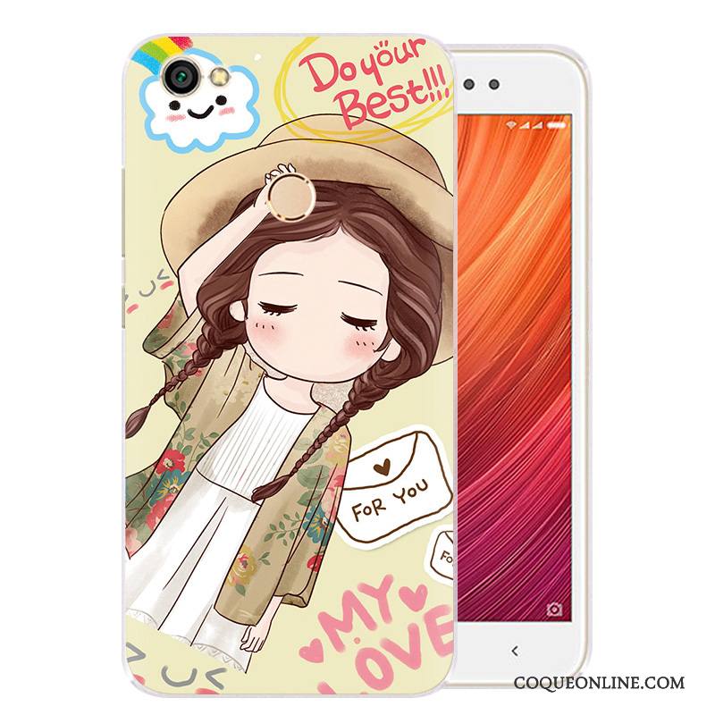 Redmi Note 5a Dessin Animé Vert Téléphone Portable Rouge Étui Coque De Téléphone Clair