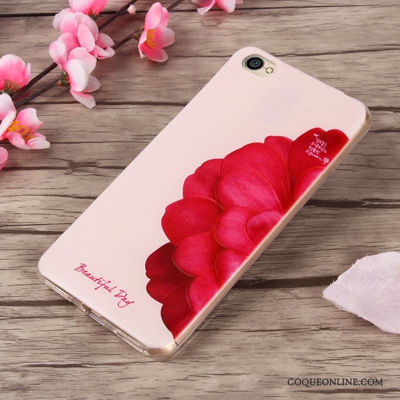 Redmi Note 5a Petit Silicone Coque De Téléphone Étui Fluide Doux Peinture Rouge