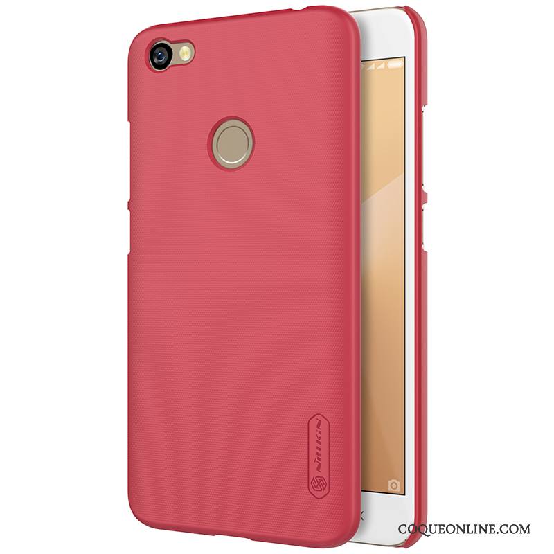 Redmi Note 5a Rouge Protection Petit Difficile Antidérapant Délavé En Daim Coque De Téléphone