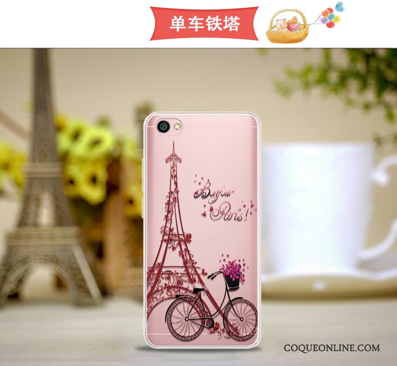 Redmi Note 5a Transparent Rouge Rose Silicone Coque Étui Petit