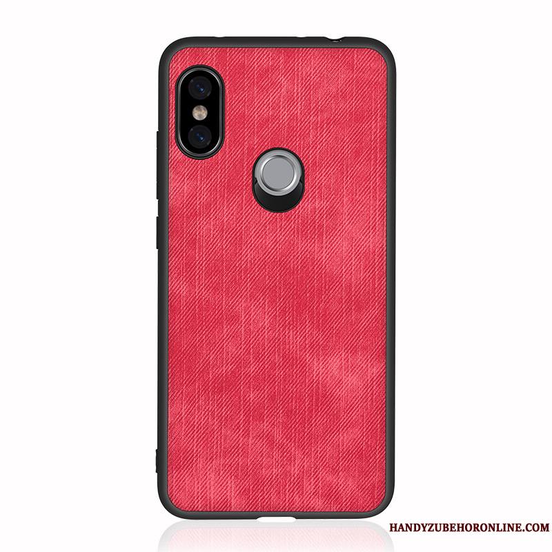 Redmi Note 6 Pro Protection Coque De Téléphone Modèle Fleurie En Denim Pour Rouge Étui