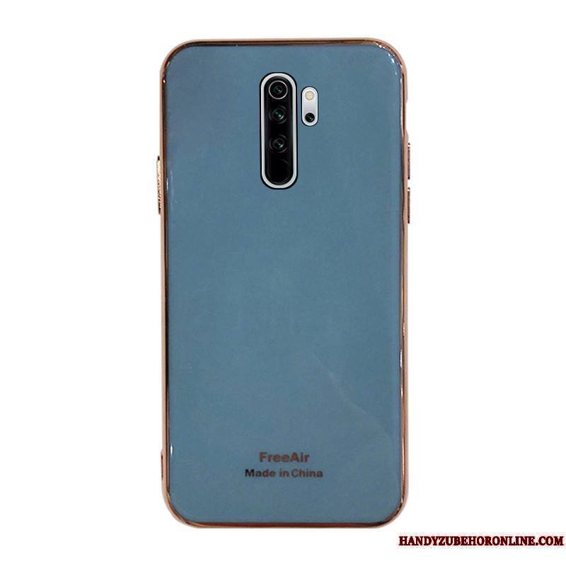 Redmi Note 8 Pro Coque Couleur Unie Bovins Fluide Doux Vert Tempérer Placage Vert Foncé