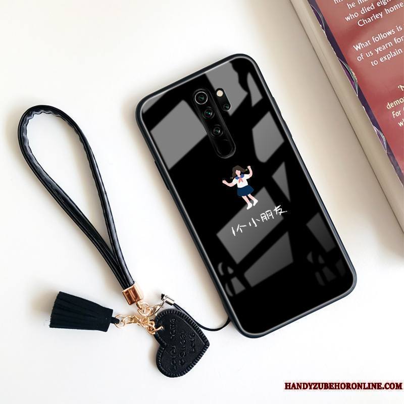 Redmi Note 8 Pro Coque Verre Créatif Amoureux Téléphone Portable Tendance Protection Petit