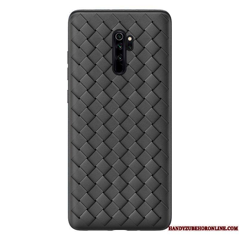 Redmi Note 8 Pro Fluide Doux Bleu Étui Incassable Noir Petit Coque De Téléphone