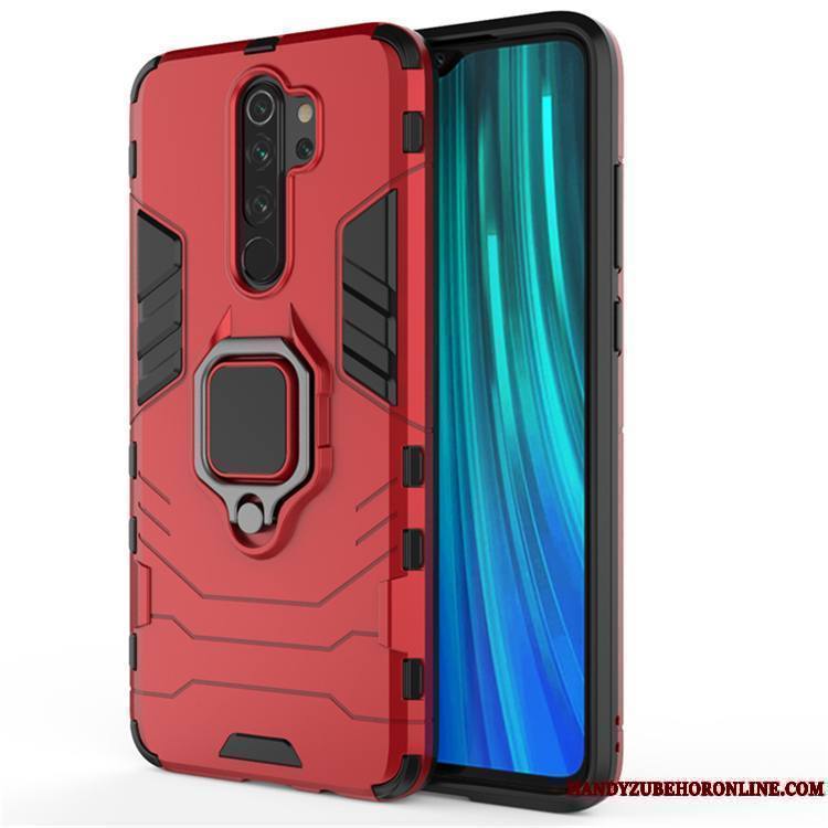 Redmi Note 8 Pro Support Protection Petit Rouge Étui Anneau Coque De Téléphone