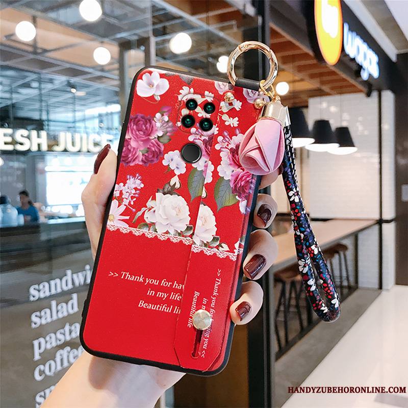 Redmi Note 9 Coque Personnalité Créatif Rouge Étui Incassable Tout Compris Silicone