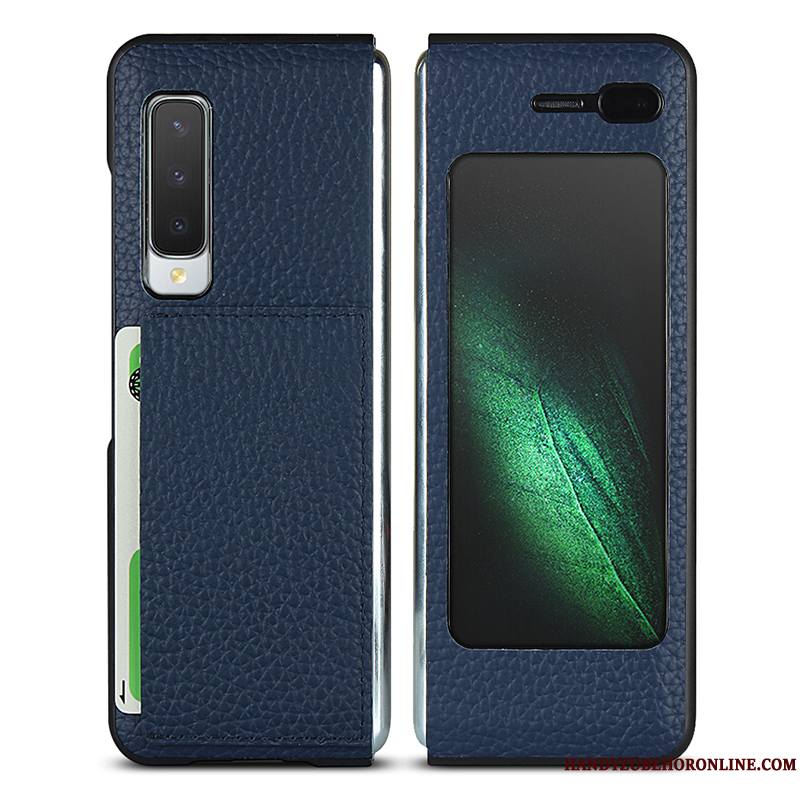 Samsung Fold Très Mince Luxe Étui Coque De Téléphone Étui En Cuir Incassable Étoile