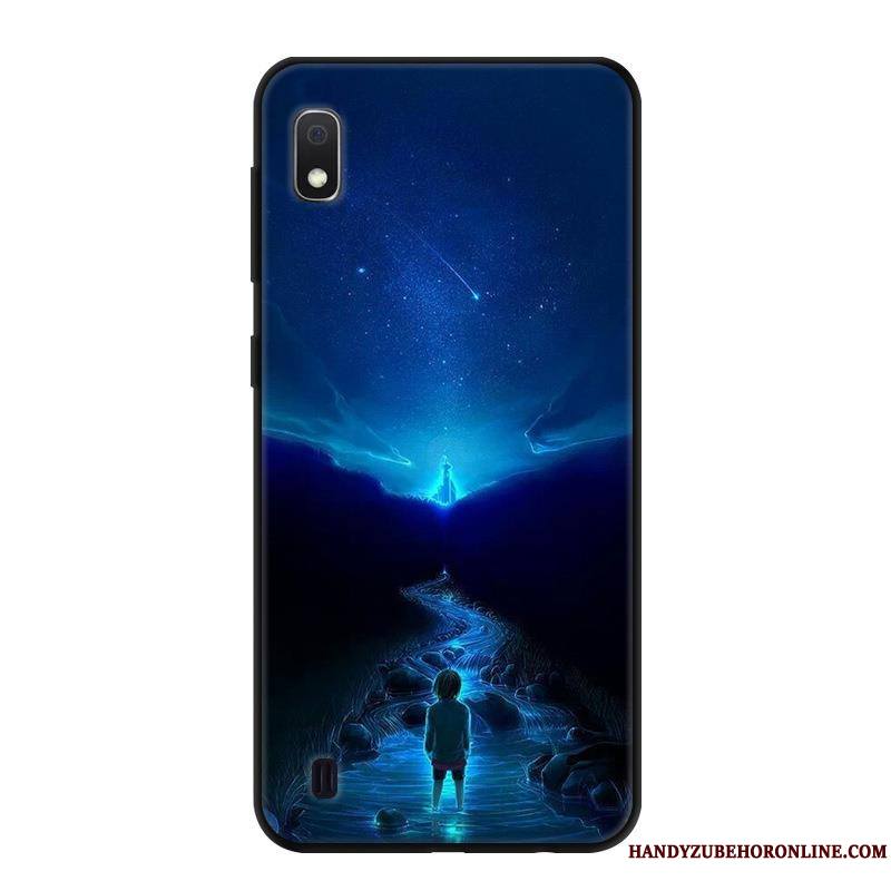 Samsung Galaxy A10 Coque Personnalisé Protection Verre Étui Bleu Marque De Tendance Ciel Étoilé