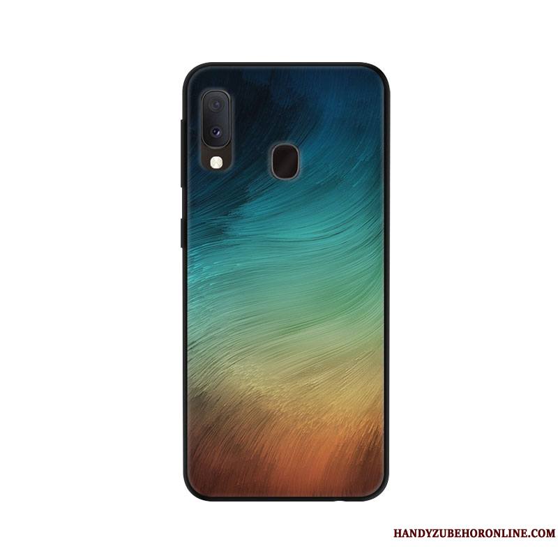 Samsung Galaxy A20e Coque Incassable Tout Compris Dégradé Protection Étoile Délavé En Daim Vert