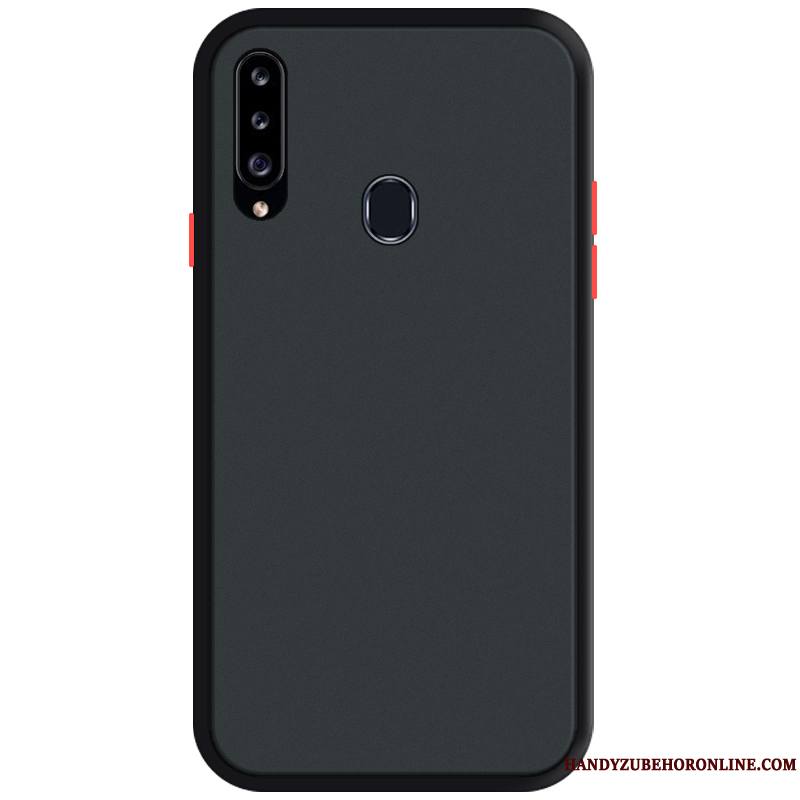 Samsung Galaxy A20s Délavé En Daim Étoile Coque De Téléphone Noir Difficile Étui Téléphone Portable