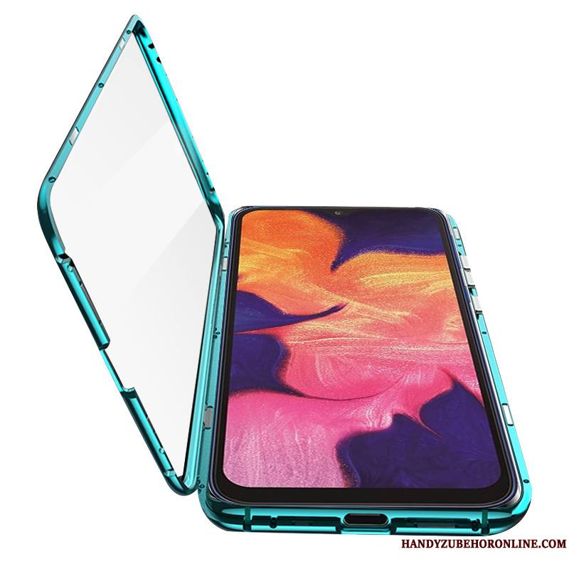 Samsung Galaxy A20s Vert Reversible Étoile Coque De Téléphone Verre