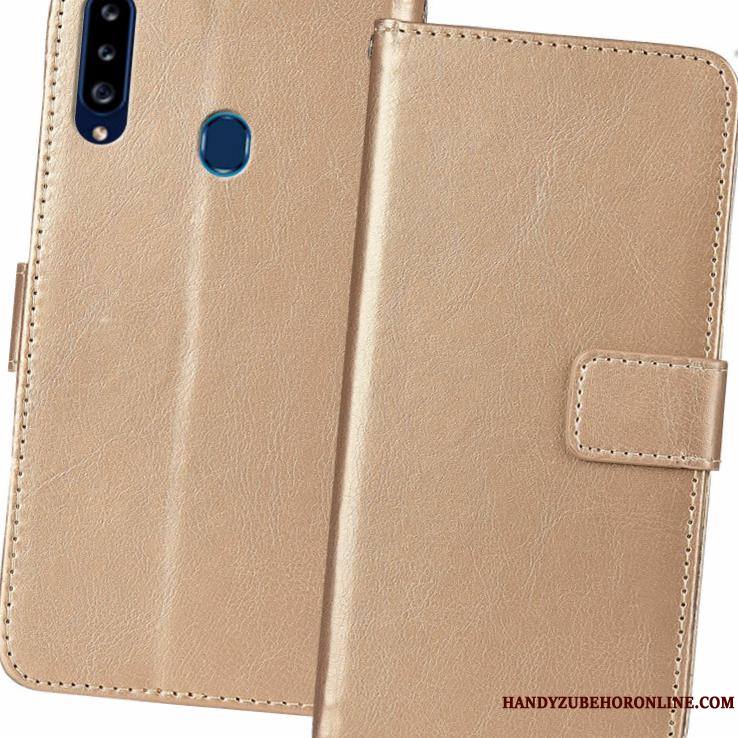 Samsung Galaxy A20s Étoile Portefeuille Coque De Téléphone Cuir Véritable Housse Incassable Tout Compris