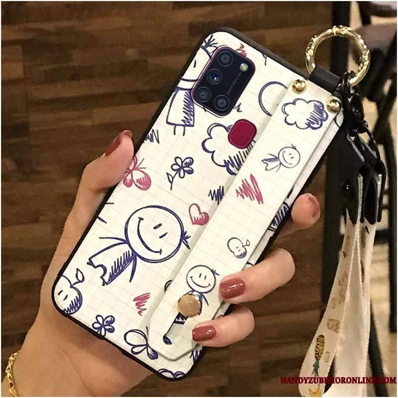 Samsung Galaxy A21s Dessin Animé Coque Protection De Téléphone Étoile Blanc Fluide Doux