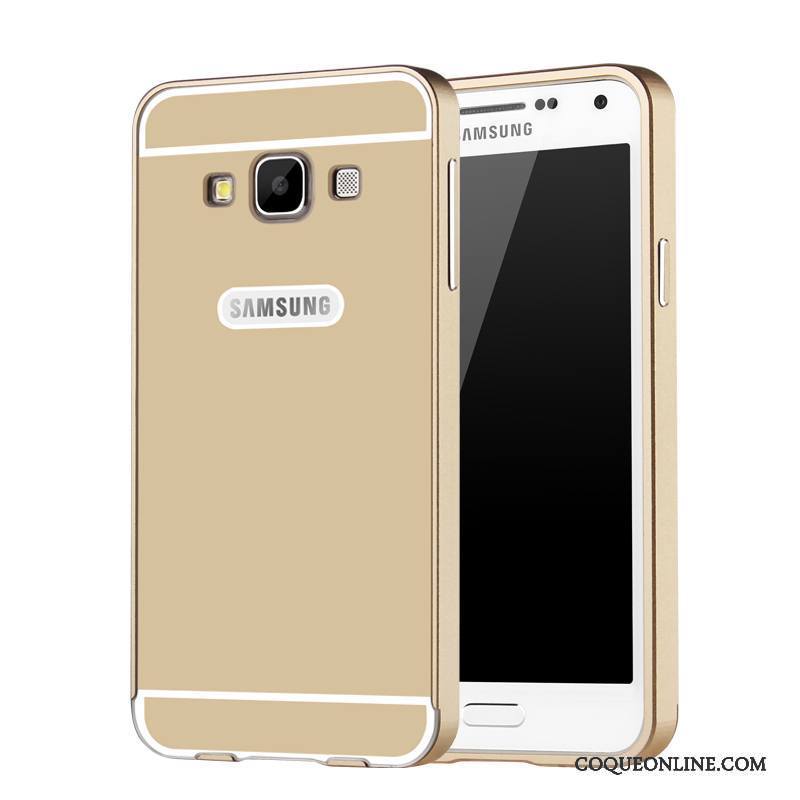 Samsung Galaxy A3 2015 Étui Or Étoile Border Couvercle Arrière Métal Coque