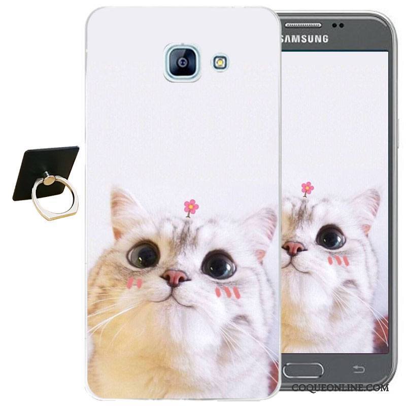 Samsung Galaxy A3 2017 Coque Incassable Protection Fluide Doux Dessin Animé Étoile Blanc Étui