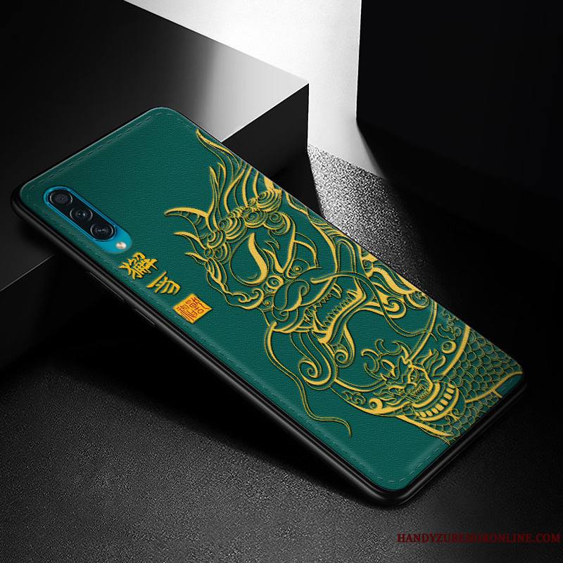 Samsung Galaxy A30s Coque Modèle Fleurie Cuir Gaufrage Fluide Doux Incassable Étoile Tendance