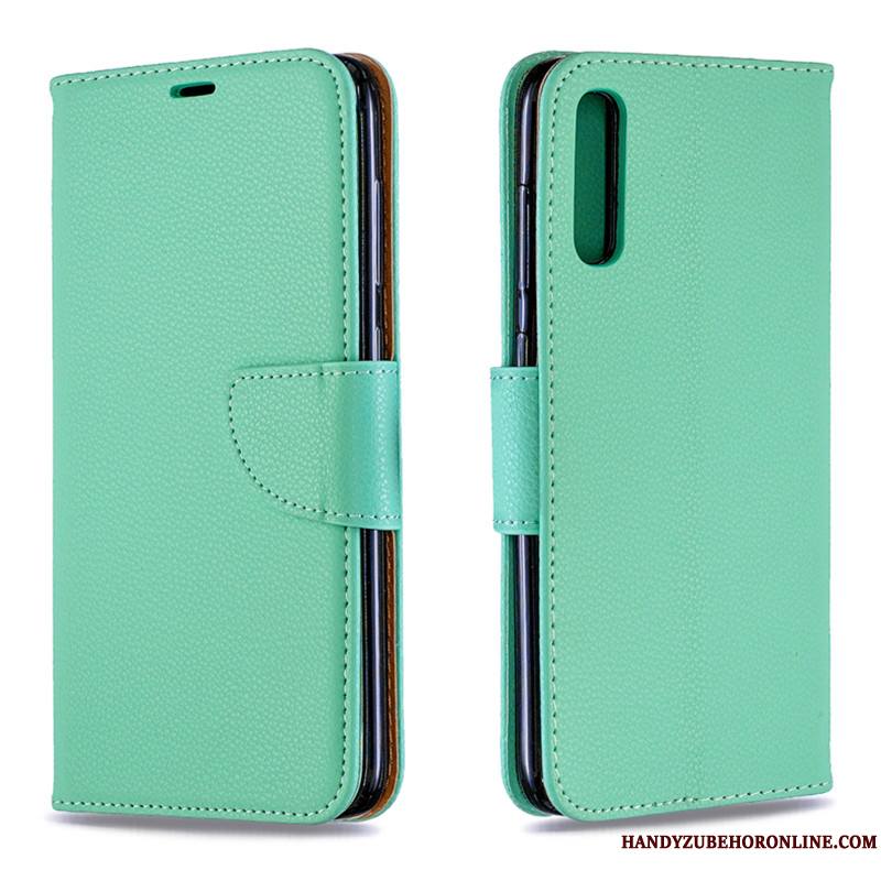 Samsung Galaxy A30s Coque Étui Vert Housse Portefeuille Tout Compris Protection Étoile