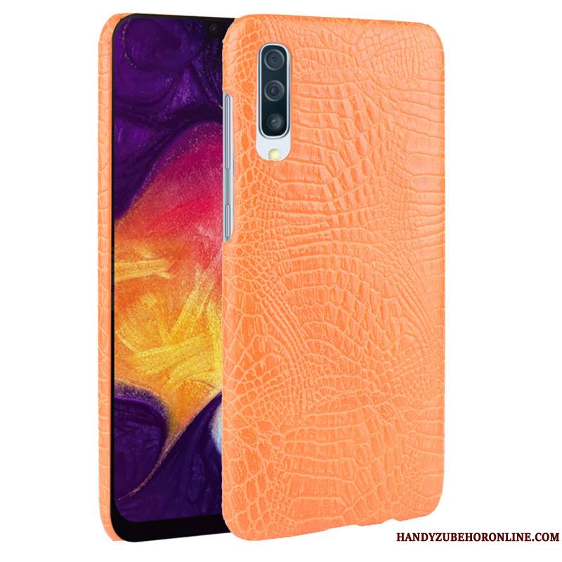 Samsung Galaxy A30s Qualité Cuir Crocodile Modèle Étui Coque De Téléphone Tendance Difficile