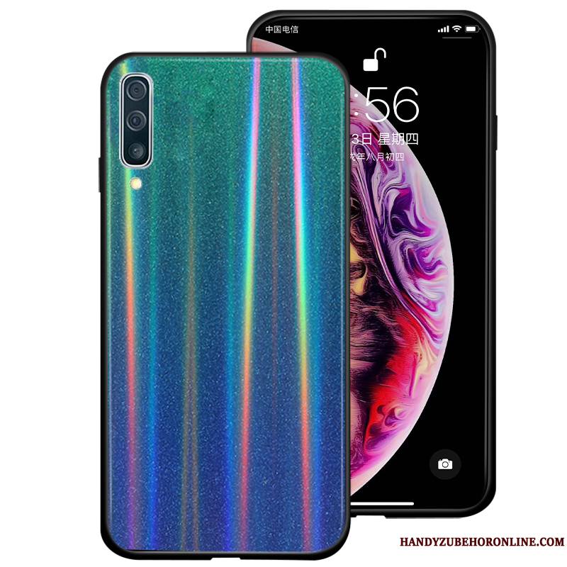 Samsung Galaxy A30s Rose Violet Personnalité Coque De Téléphone Vert Bleu Étoile