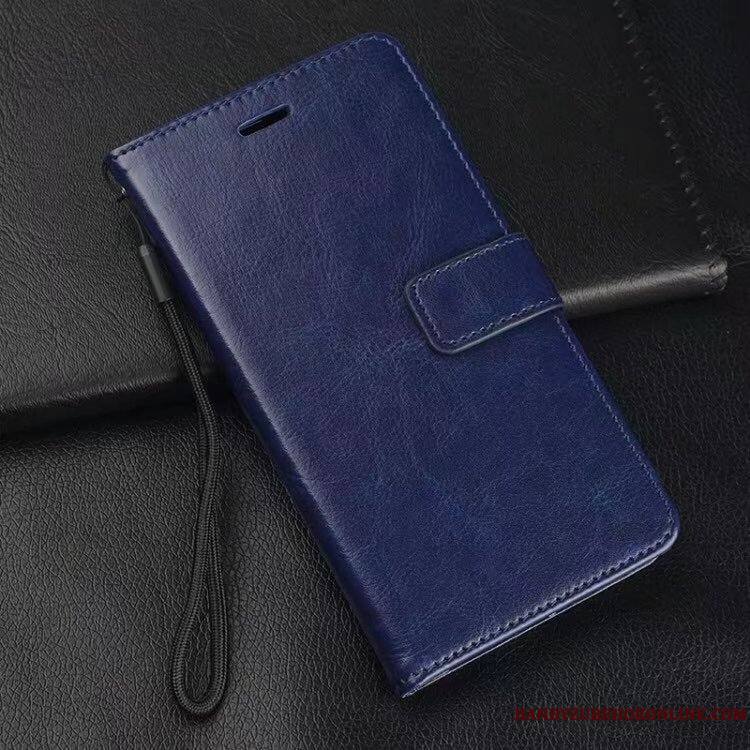 Samsung Galaxy A40 Protection Coque De Téléphone Bleu Marin Housse Étoile Étui En Cuir