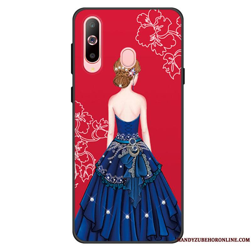 Samsung Galaxy A40s Bleu Frais Coque Incassable Fluide Doux Étui De Téléphone