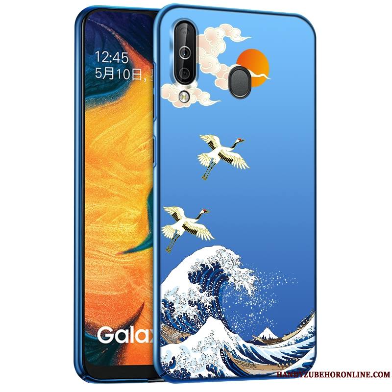 Samsung Galaxy A40s Coque Bleu Difficile Personnalité De Téléphone Mode Incassable