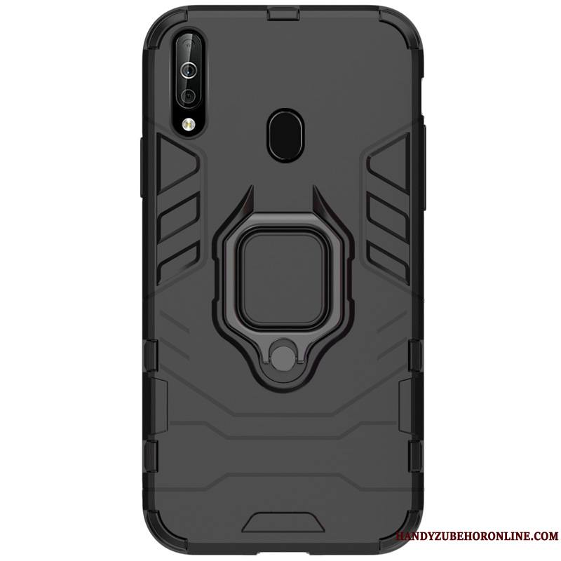 Samsung Galaxy A40s Coque De Téléphone Créatif Étoile Difficile Noir Plastique Anneau