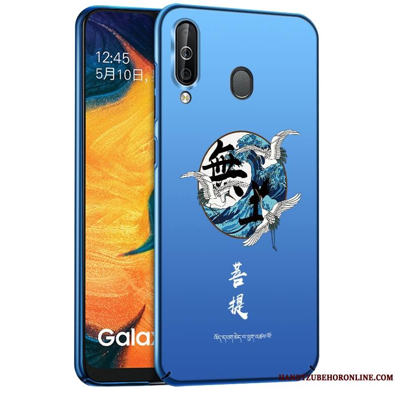 Samsung Galaxy A40s Délavé En Daim Tendance Très Mince Étoile Coque De Téléphone Difficile