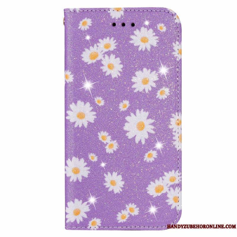 Samsung Galaxy A41 Clamshell Étui En Cuir Violet Étoile Carte Sac Carte Coque De Téléphone