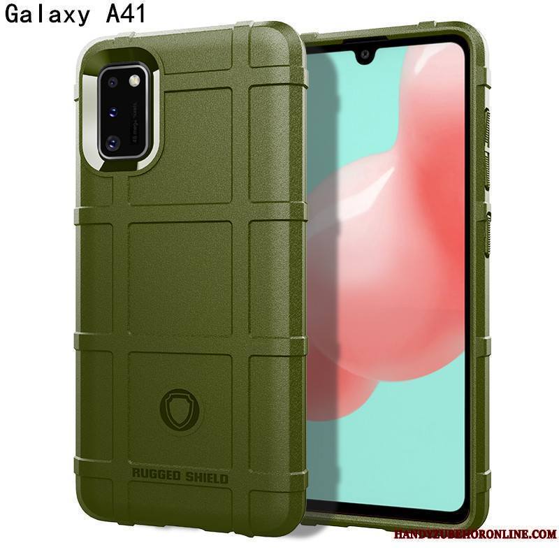 Samsung Galaxy A41 Coque Luxe À Bord Tout Compris Personnalité Vert Trois Défenses Créatif