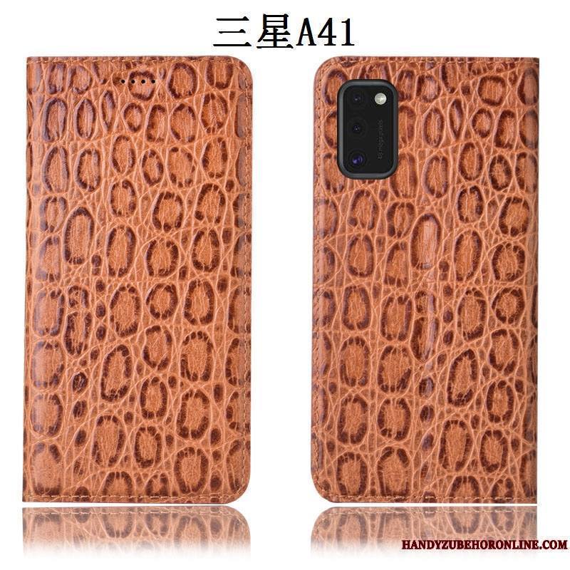 Samsung Galaxy A41 Étui En Cuir Coque De Téléphone Incassable Protection Tout Compris Étoile Housse