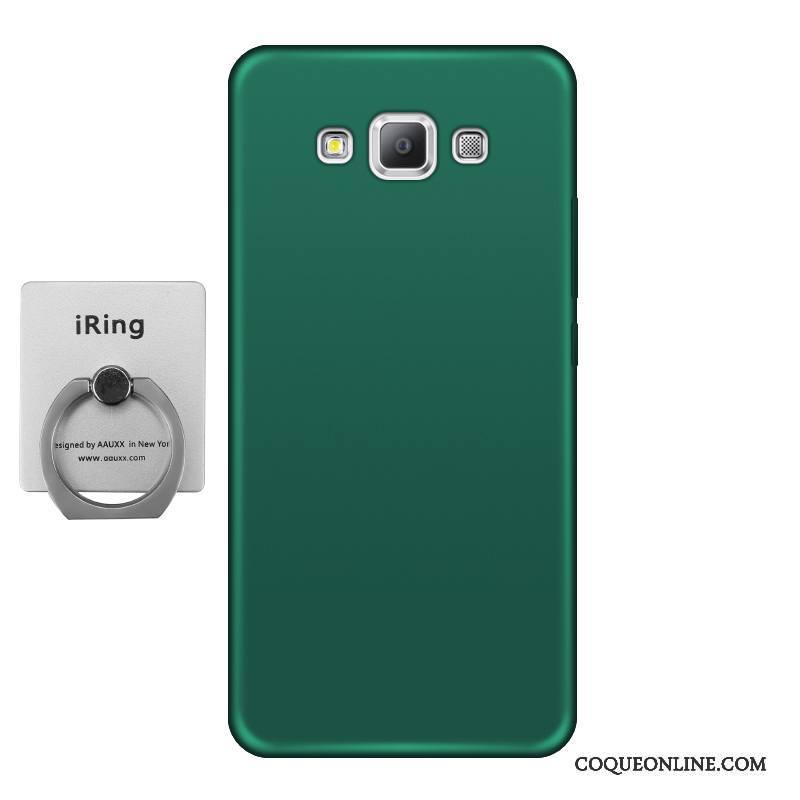Samsung Galaxy A5 2015 Coque De Téléphone Délavé En Daim Simple Vert Protection Étui Tout Compris