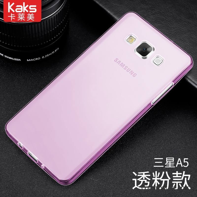 Samsung Galaxy A5 2015 Rose Coque De Téléphone Silicone Fluide Doux Transparent Étoile Étui