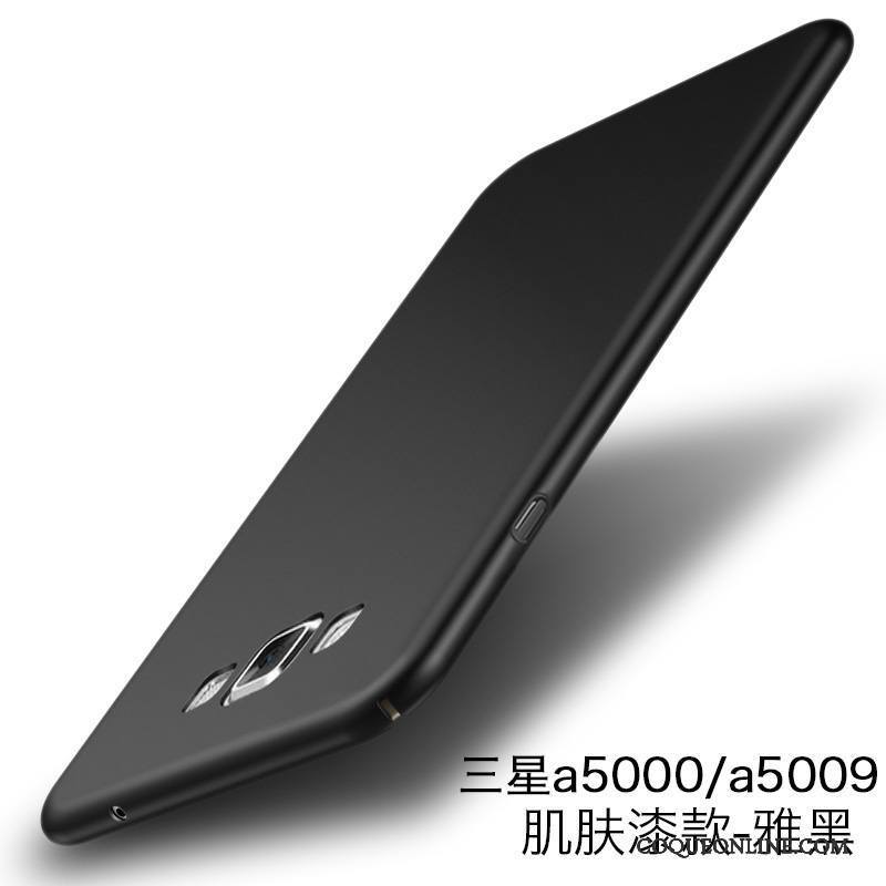 Samsung Galaxy A5 2015 Téléphone Portable Délavé En Daim Coque Tempérer Protection Noir Incassable