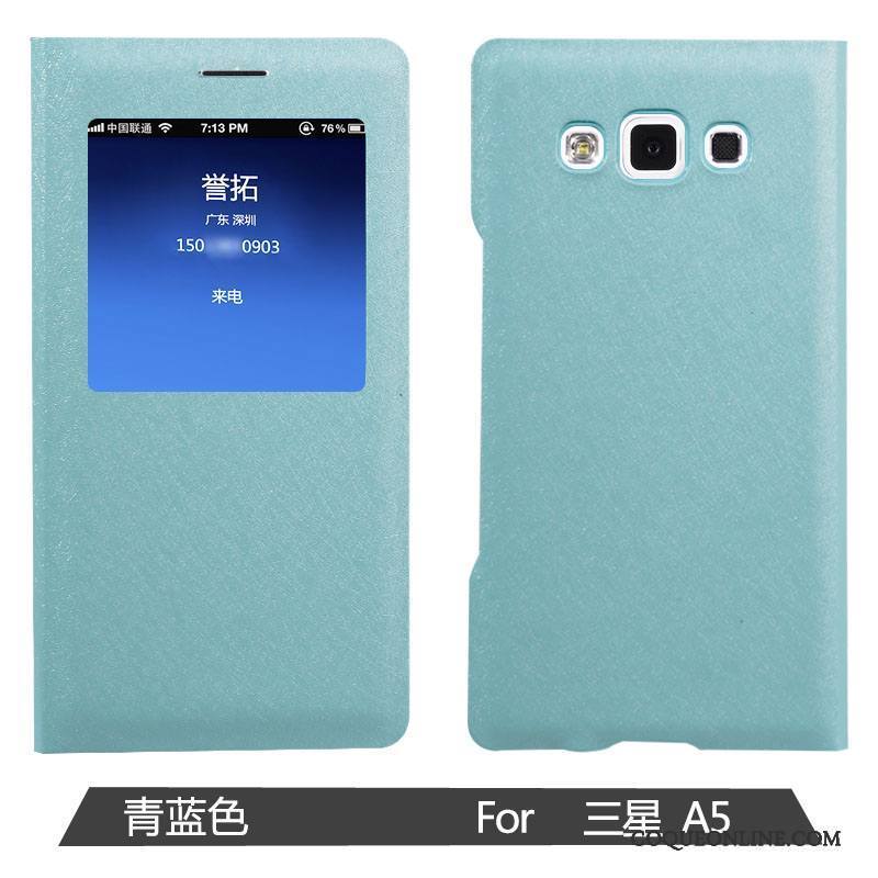 Samsung Galaxy A5 2015 Étoile Étui Coque De Téléphone Bleu Clair Protection Incassable Clamshell