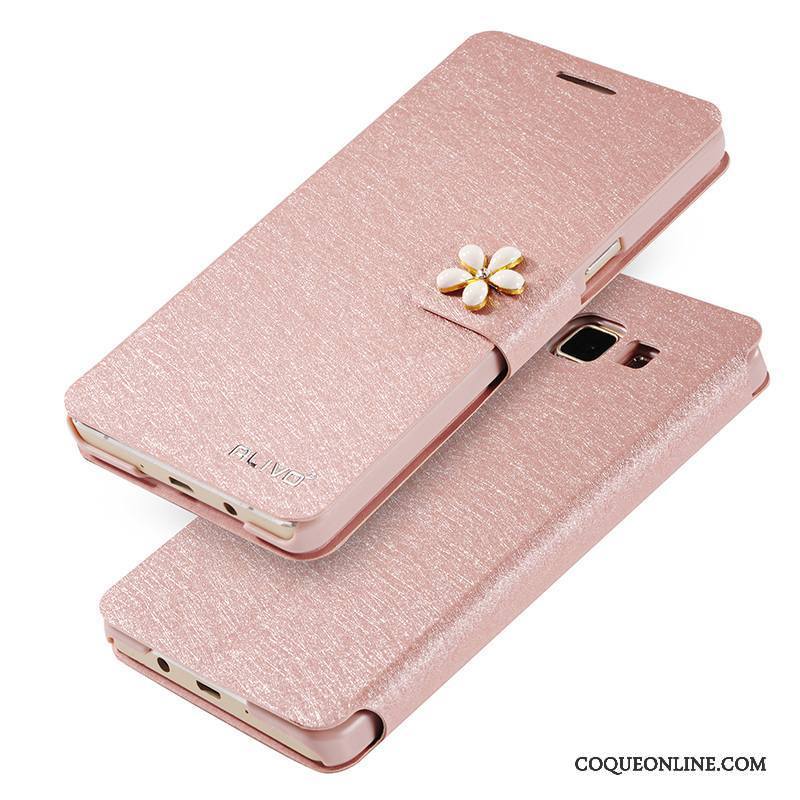 Samsung Galaxy A5 2015 Étoile Étui Coque De Téléphone Téléphone Portable Étui En Cuir Or Rose Clamshell