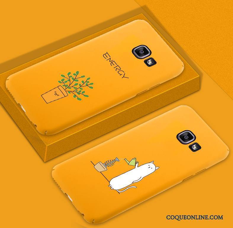 Samsung Galaxy A5 2016 Coque Jaune Difficile Créatif Étui Personnalité Délavé En Daim Tendance