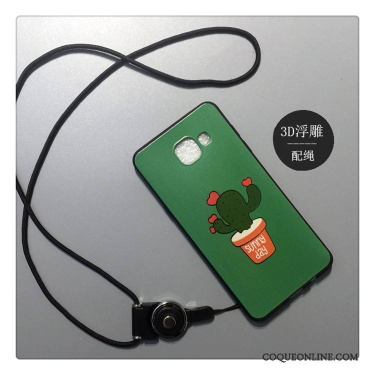 Samsung Galaxy A5 2016 Coque Personnalité Incassable Créatif Vert Silicone Étoile Dessin Animé